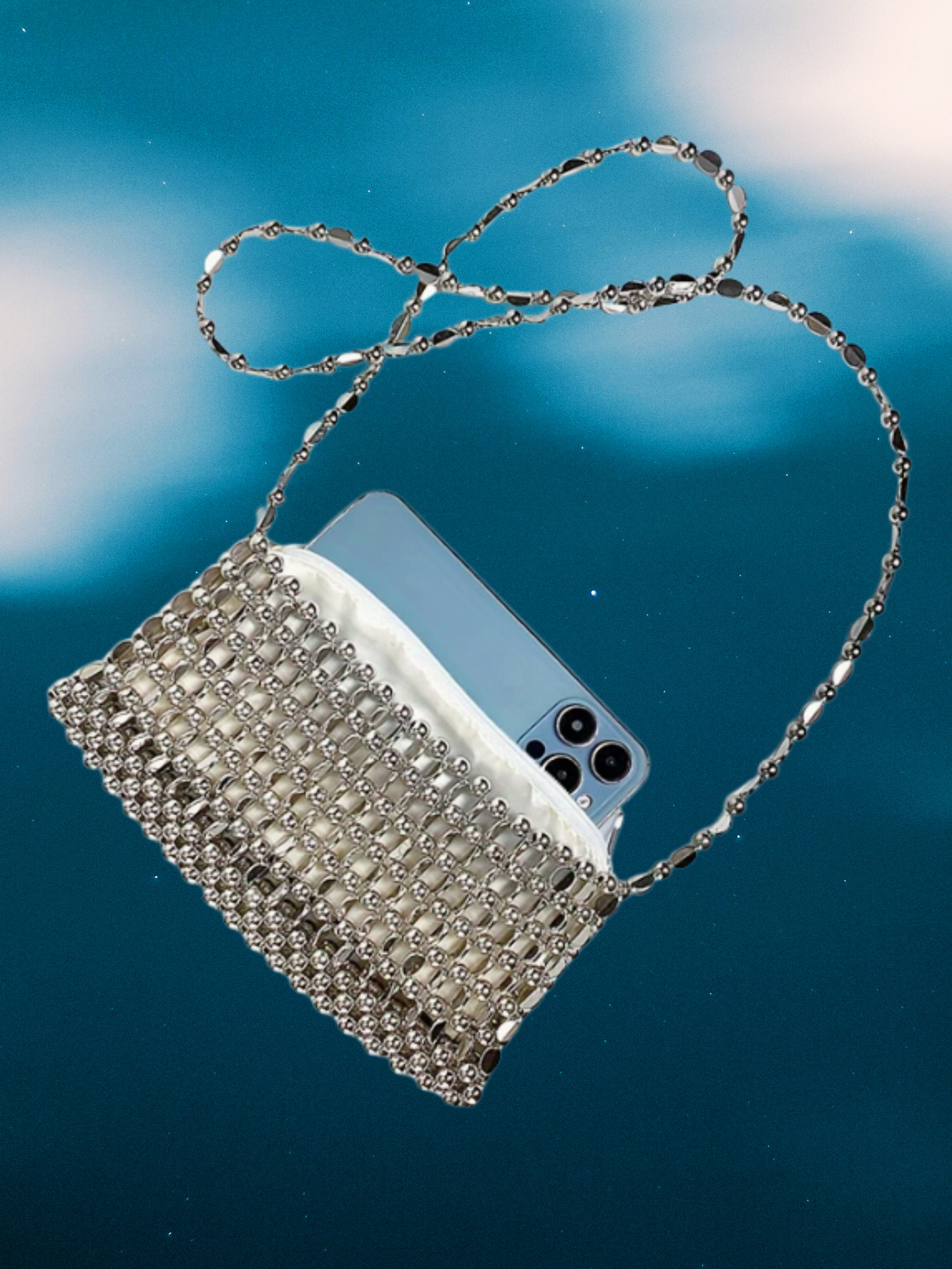 "Drop The Ball" Beaded Crossbody Bag