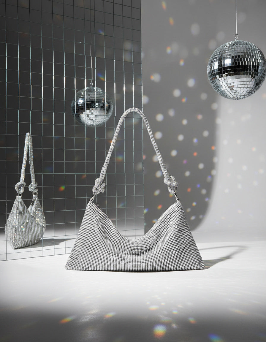 Rhinestone Hobo Shoulder Bag