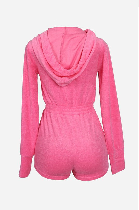 Terry Hooded Romper