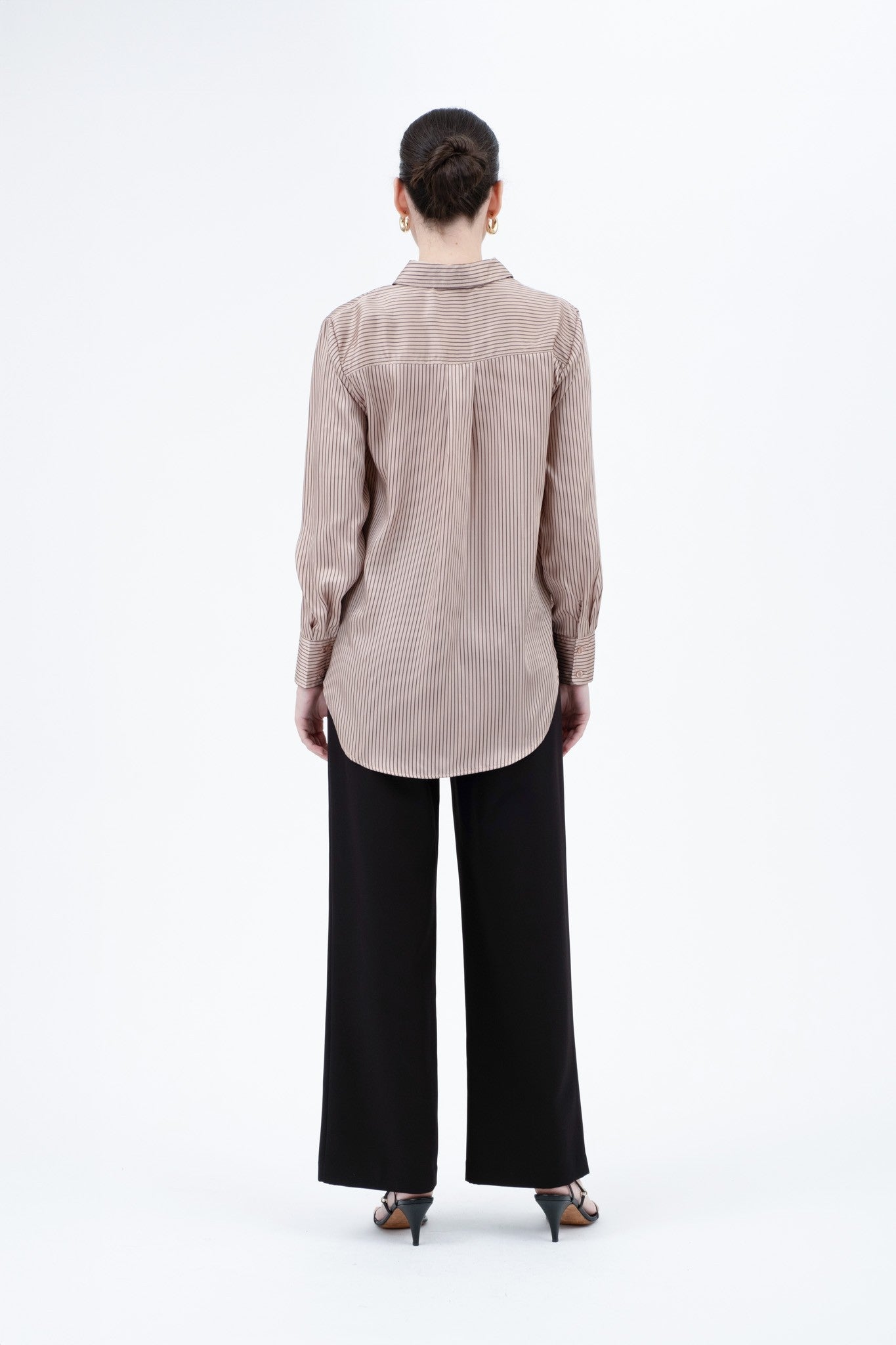 Pinstripe Button up Woven Top
