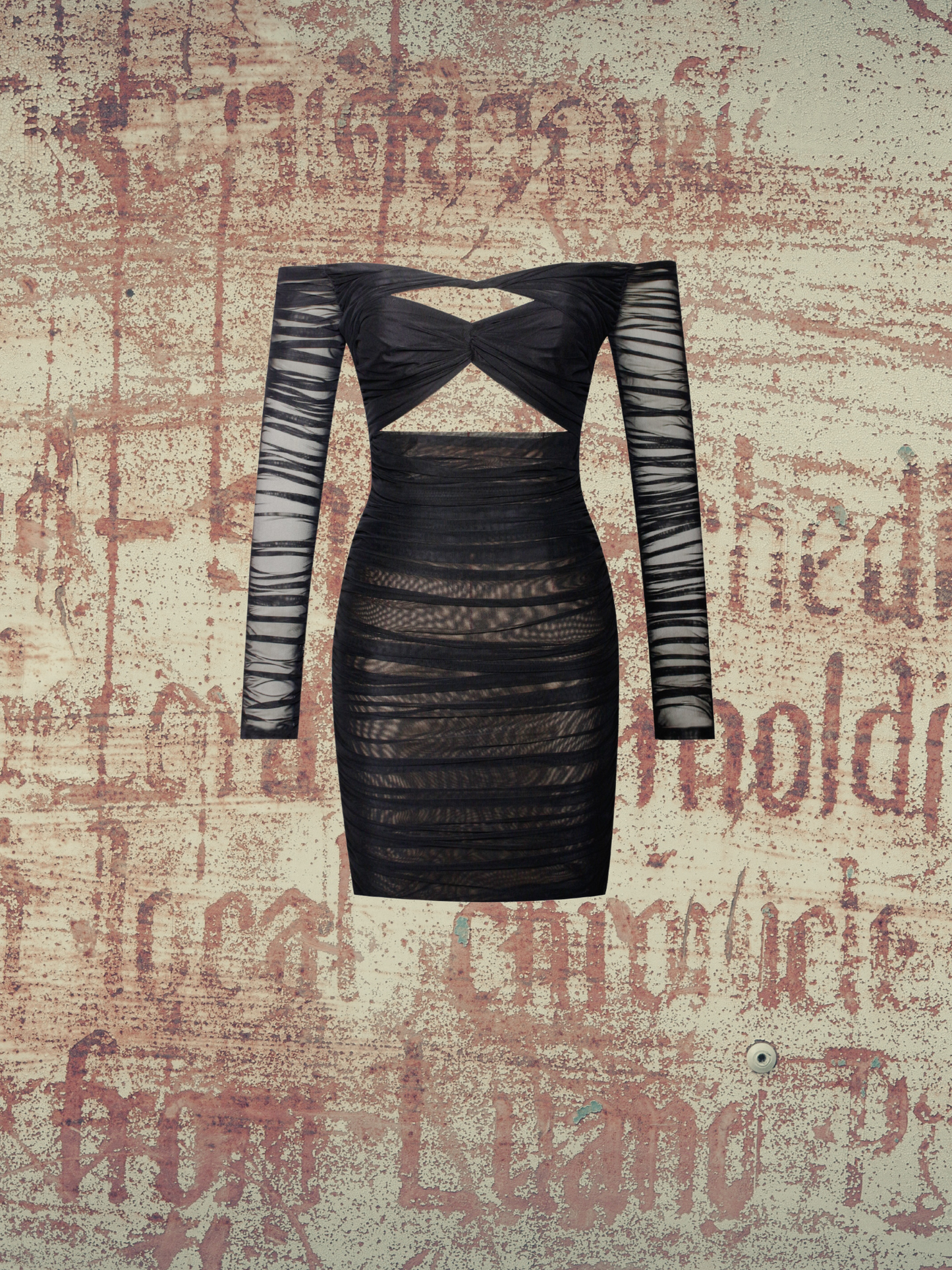 Tierra Mesh Off Shoulder Dress