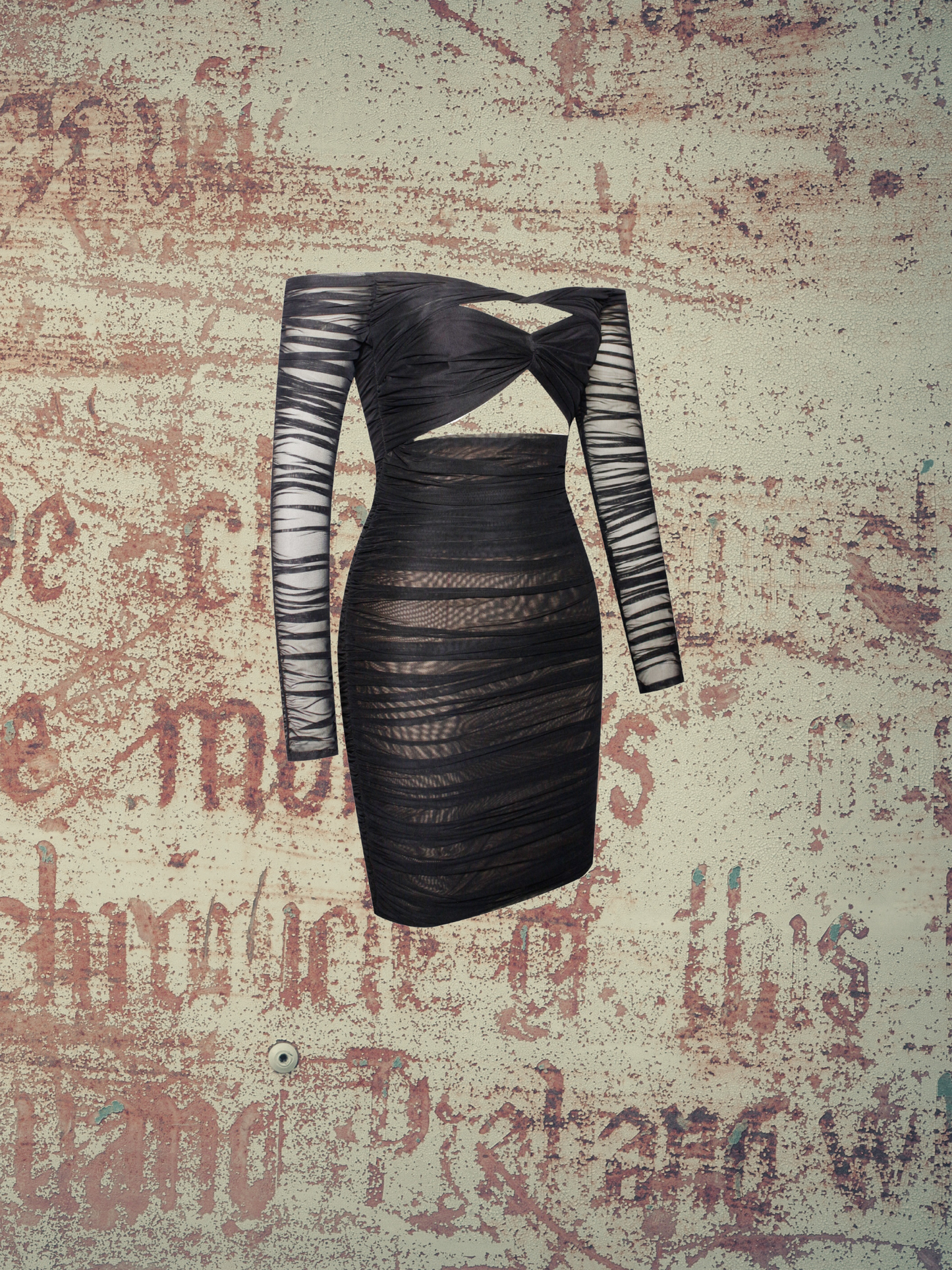 Tierra Mesh Off Shoulder Dress