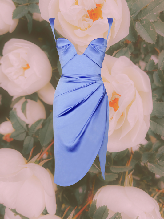 Lilian Satin High Slit Dress