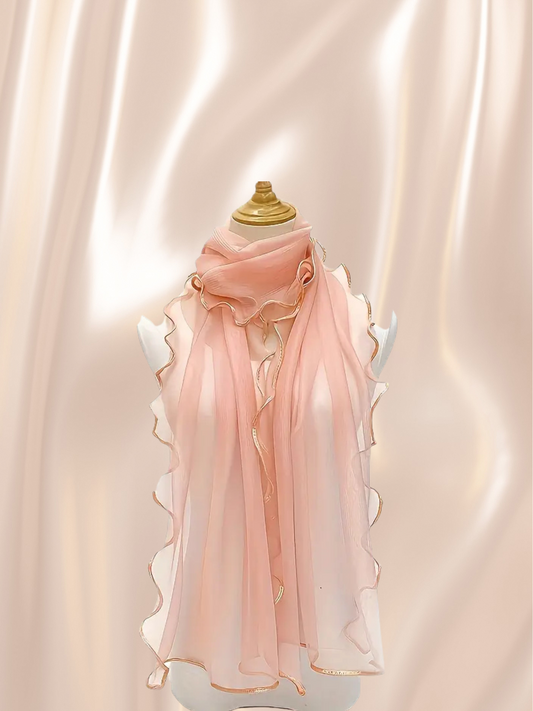 Ruffle Y2K Chiffon Scarf