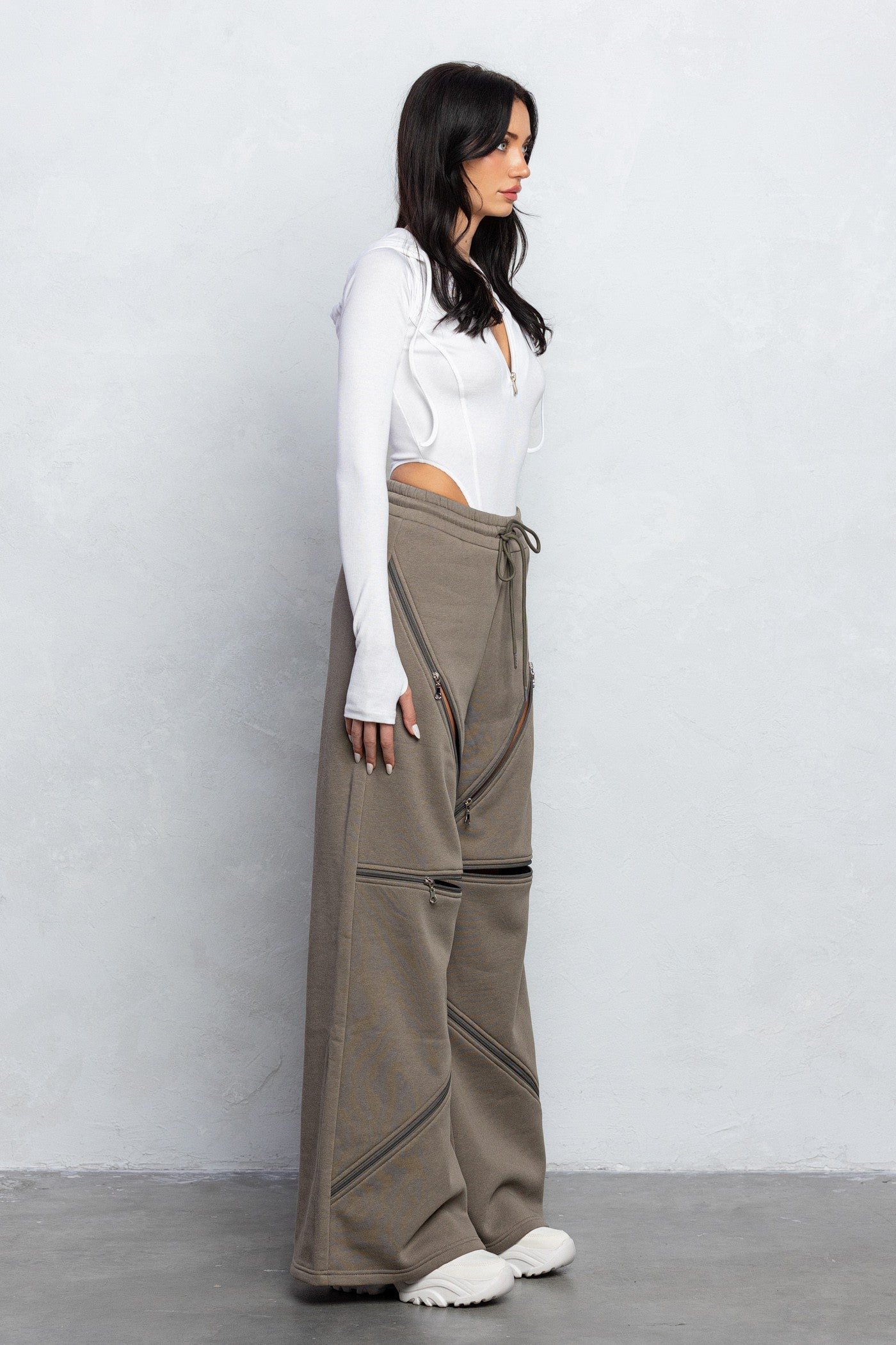 Amrya High Leg Hoodie Bodysuit