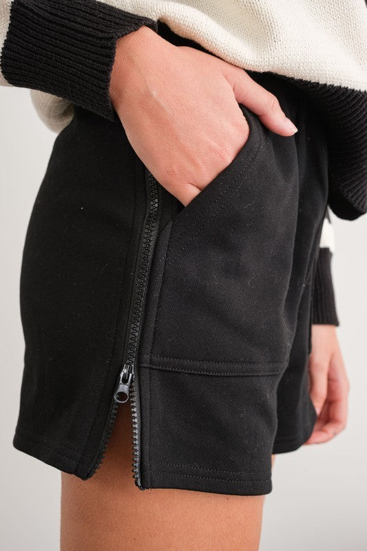 Aubrey Side Zipper Shorts