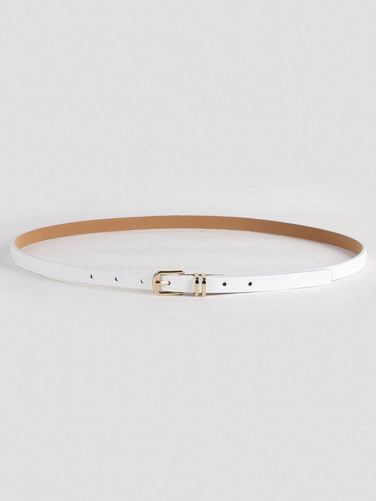 Slim Gold Buckle Belt
