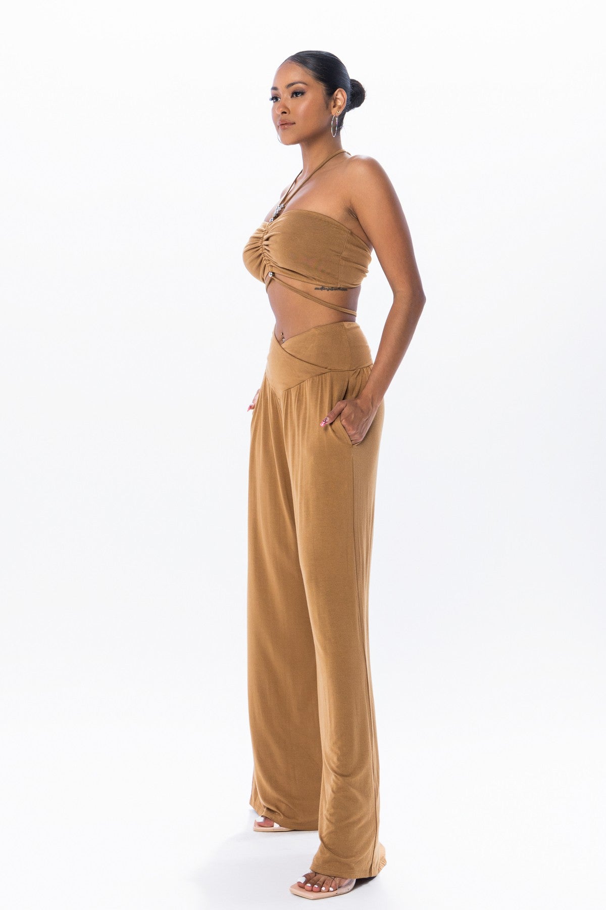Boheme Jersey Beaded Halter Top