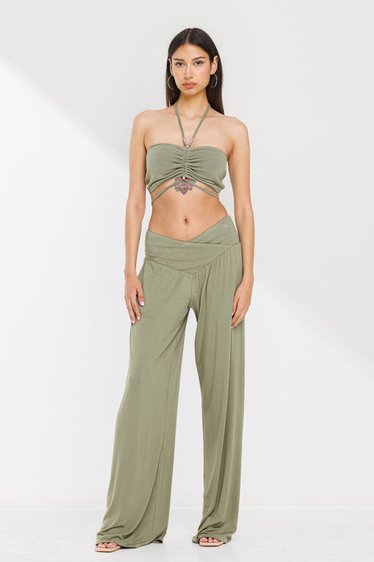 Boheme Jersey Beaded Halter Top