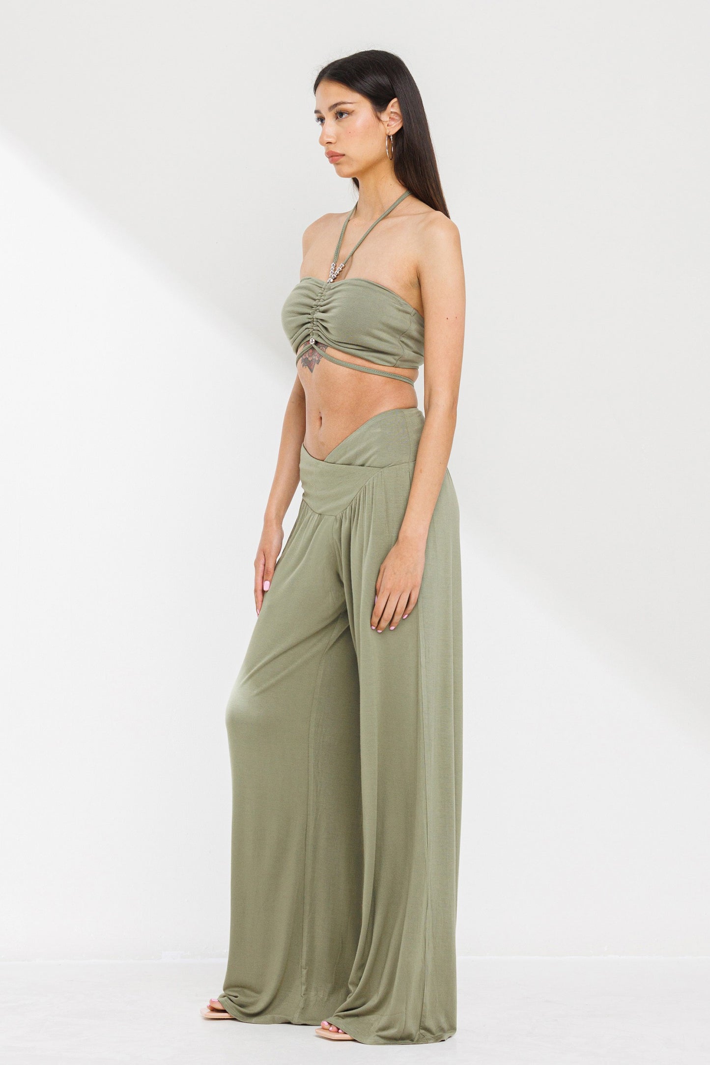 Boheme Jersey Beaded Halter Top