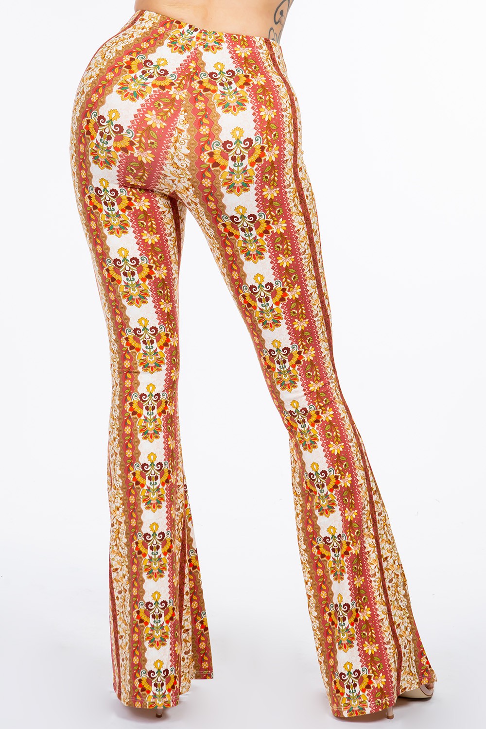 Boho Floral Flare Pants