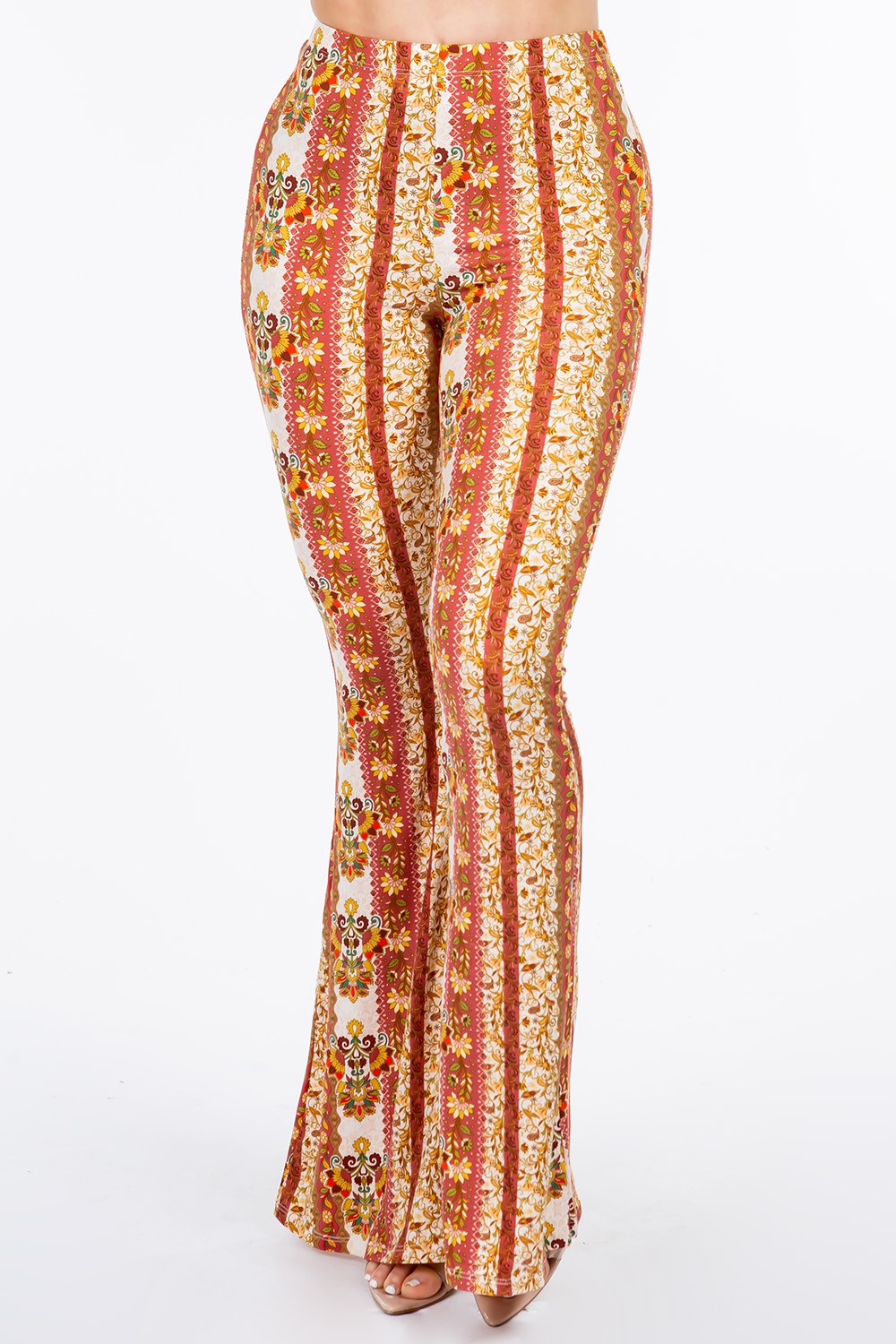 Boho Floral Flare Pants