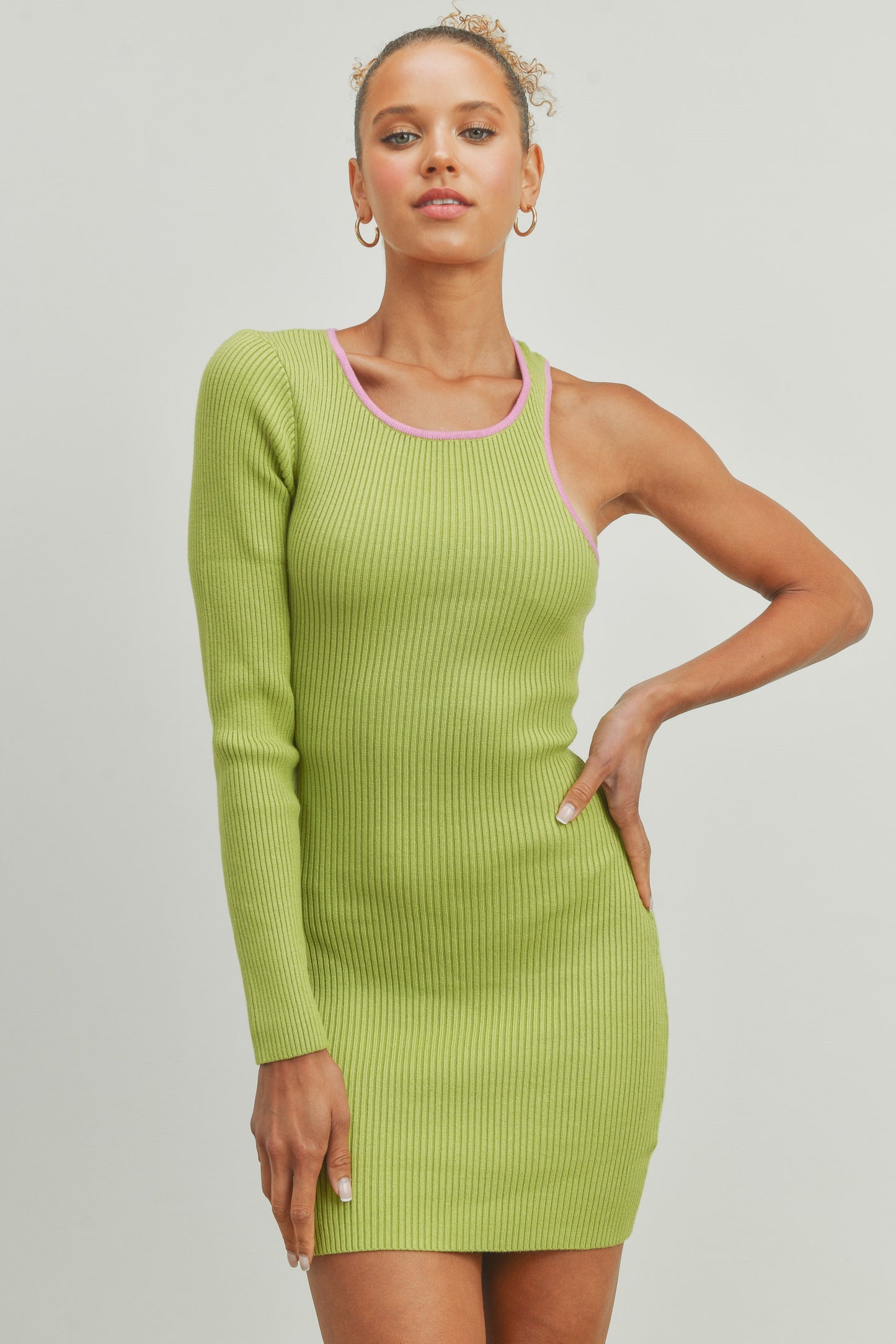 Contrast Binding Knit Dress
