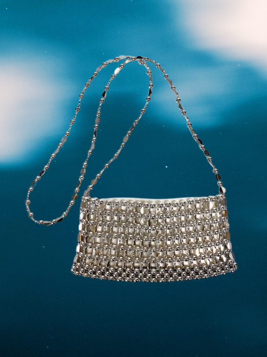 "Drop The Ball" Beaded Crossbody Bag