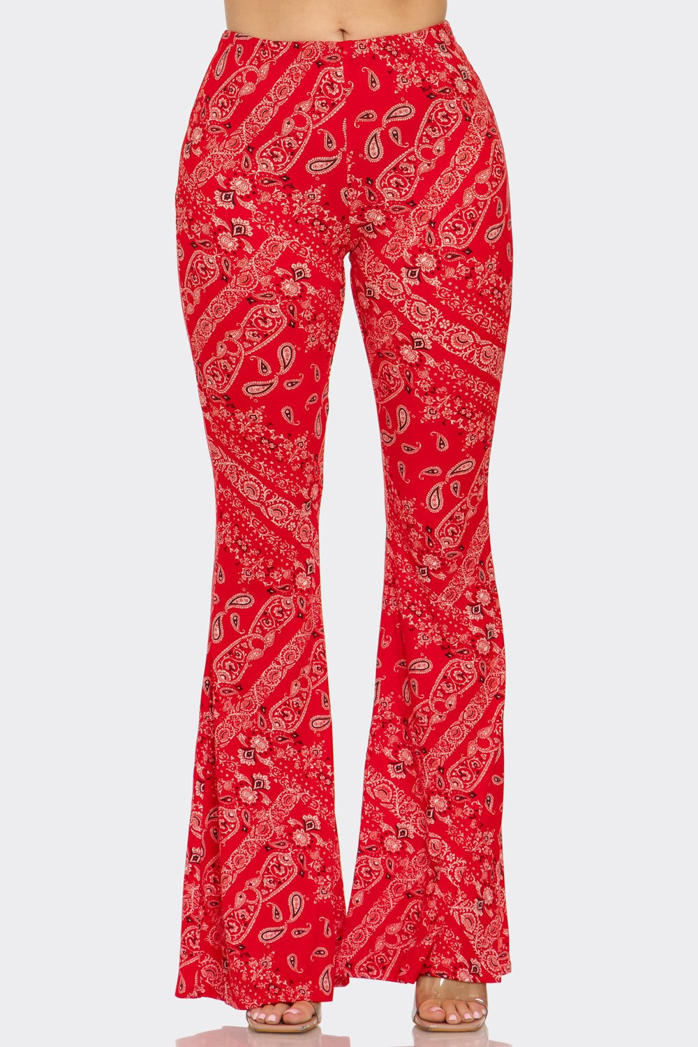 Elena Bandana Print Flare Pants