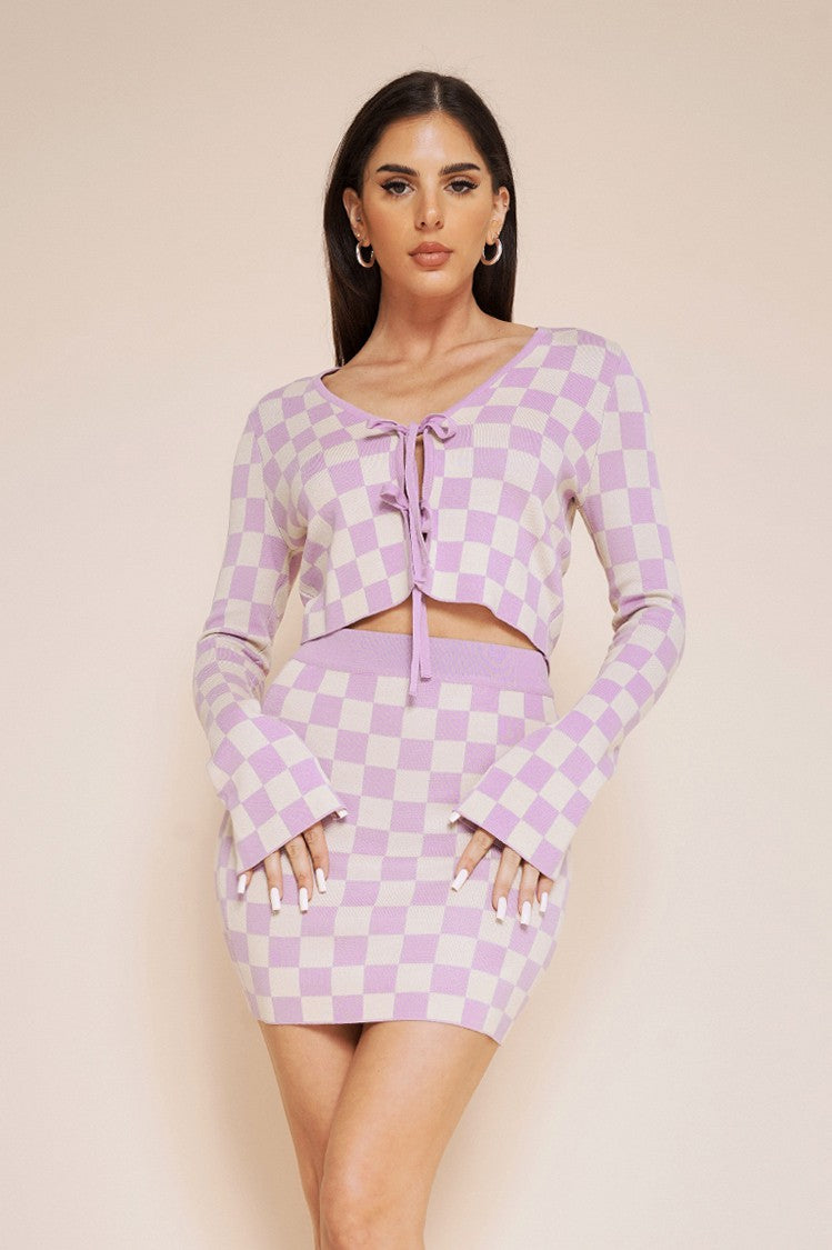 Ginger Gingham Checker Skirt