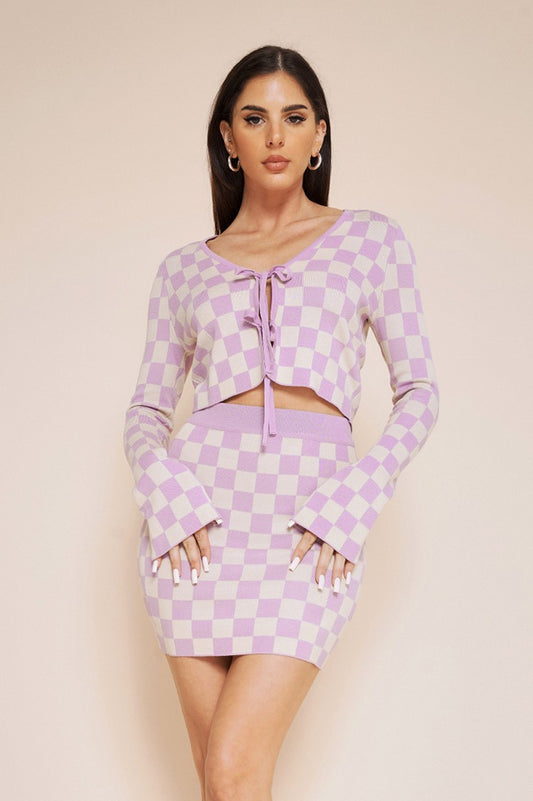 Ginger Gingham Checker Skirt