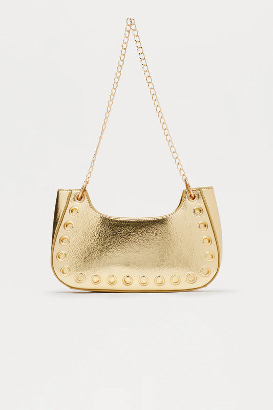 Gilda Grommet Shoulder Bag