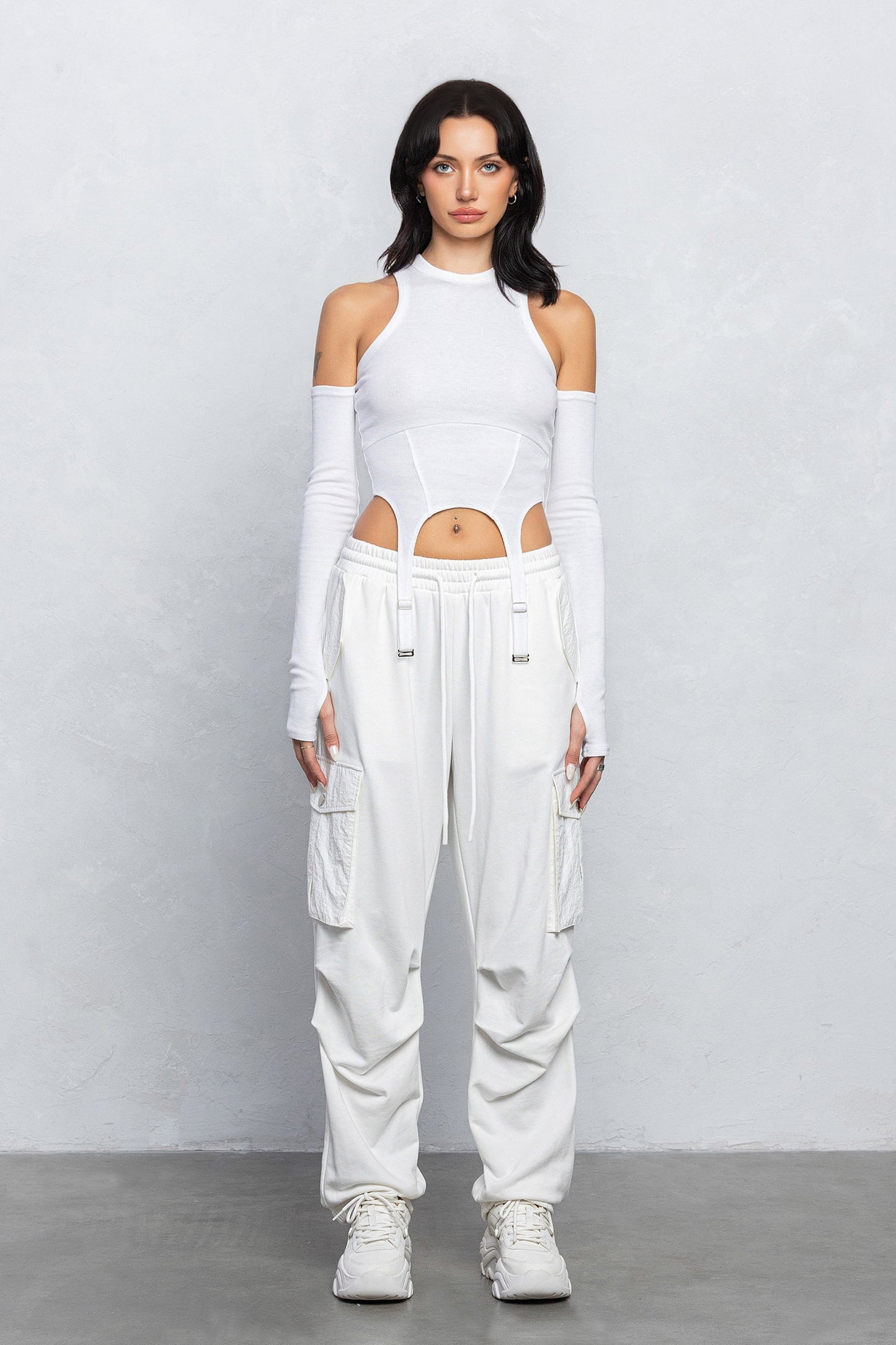 Hadia Terry Cargo Pants