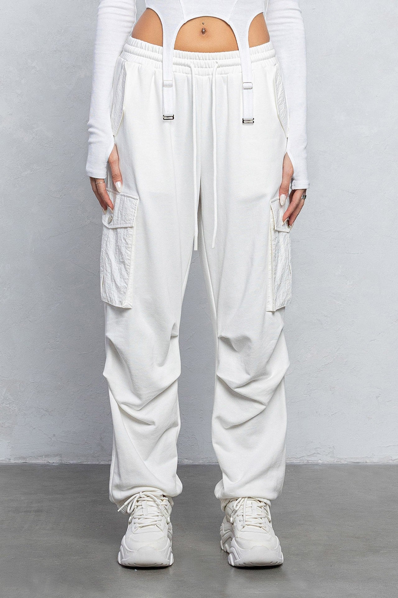 Hadia Terry Cargo Pants