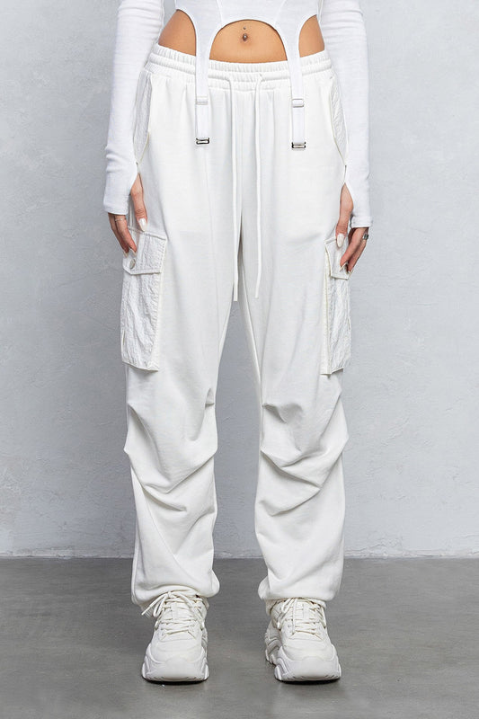 Hadia Terry Cargo Pants