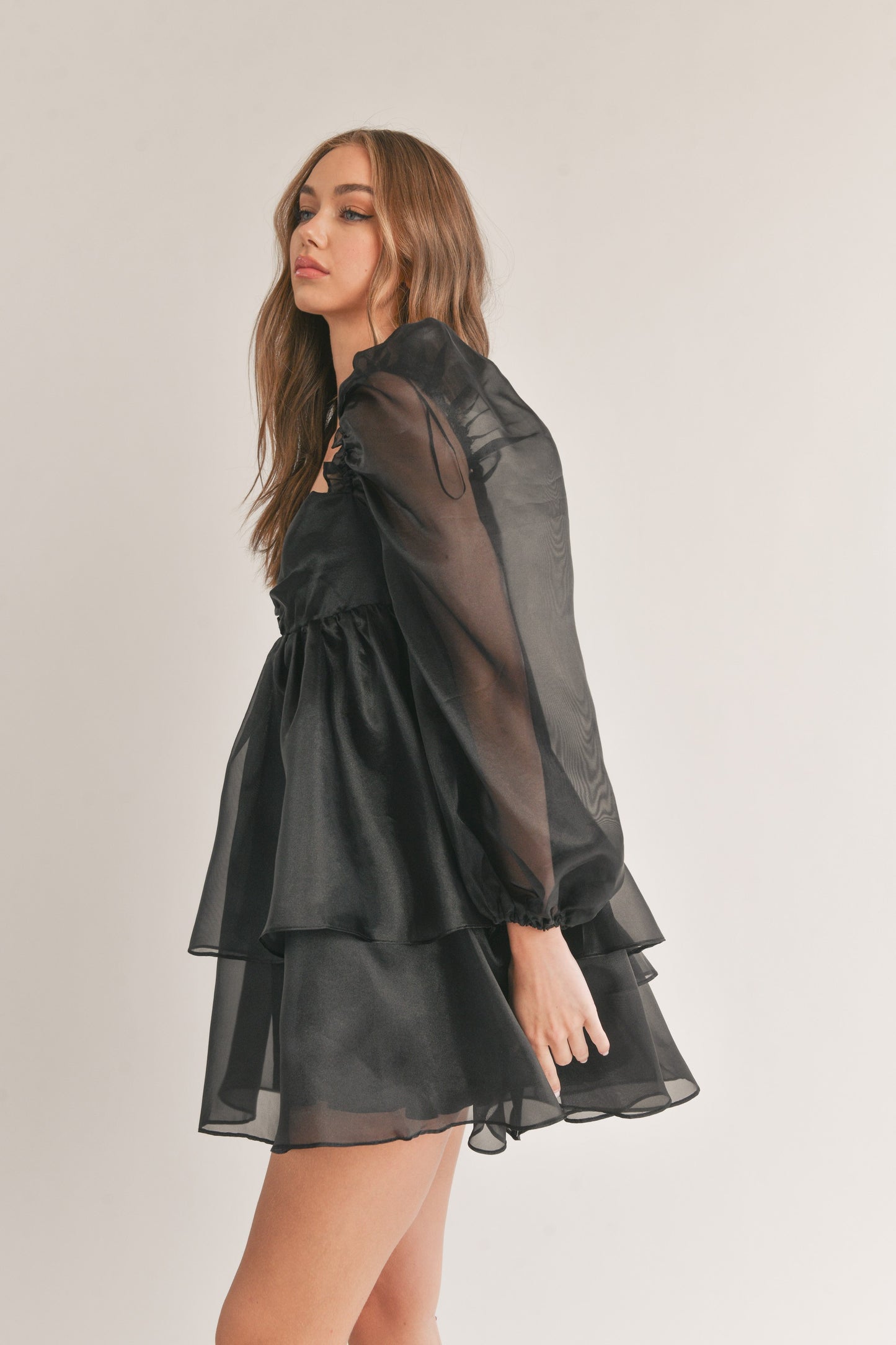 Inga Puff Sleeve Babydoll Dress