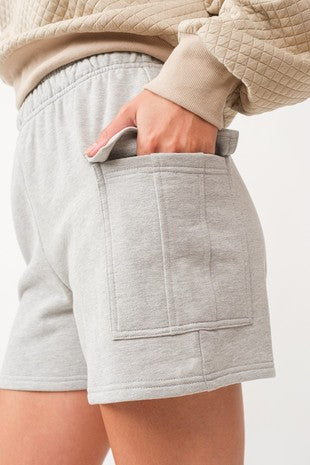 Itzel Terry Fleece Cargo Shorts