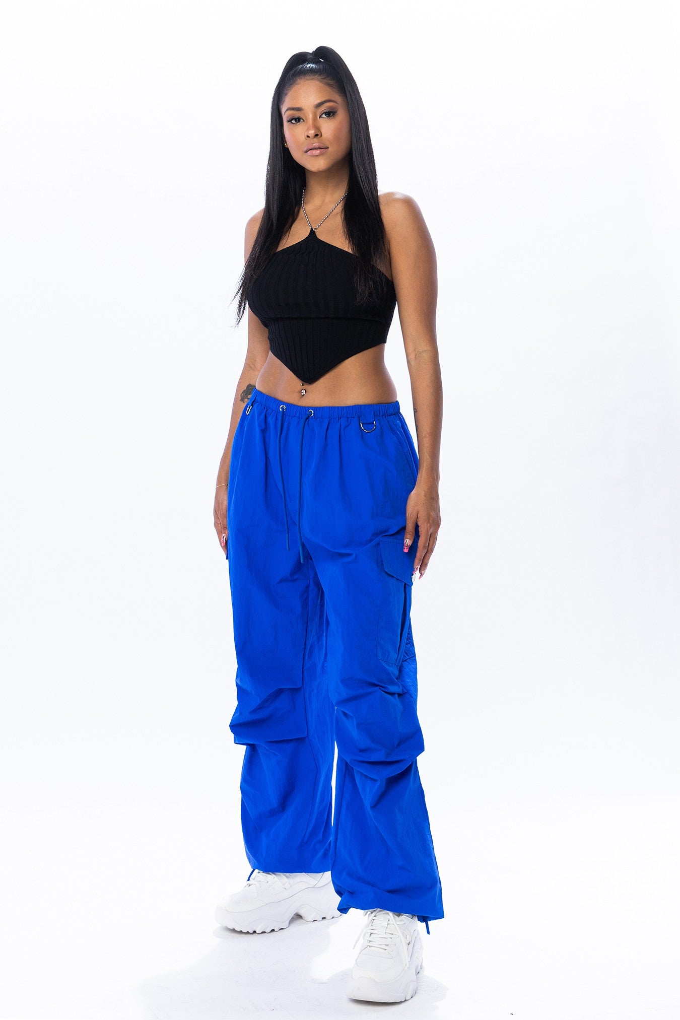Kiya Low Rise Parachute Pants