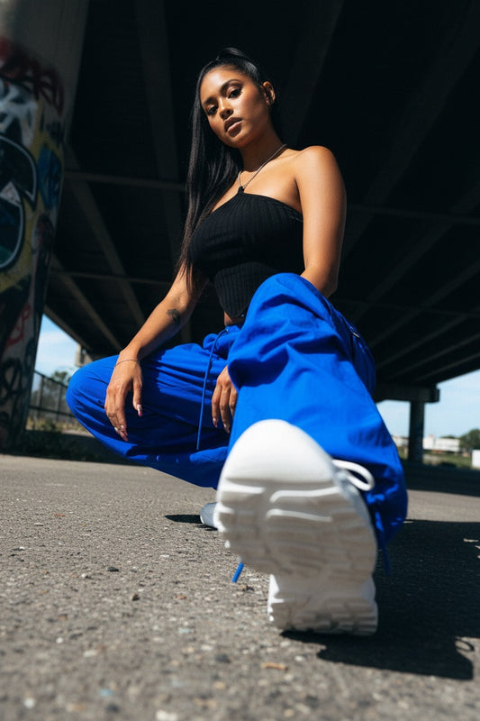 Kiya Low Rise Parachute Pants