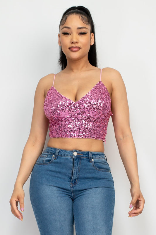 Talia Sequin Bralette Top