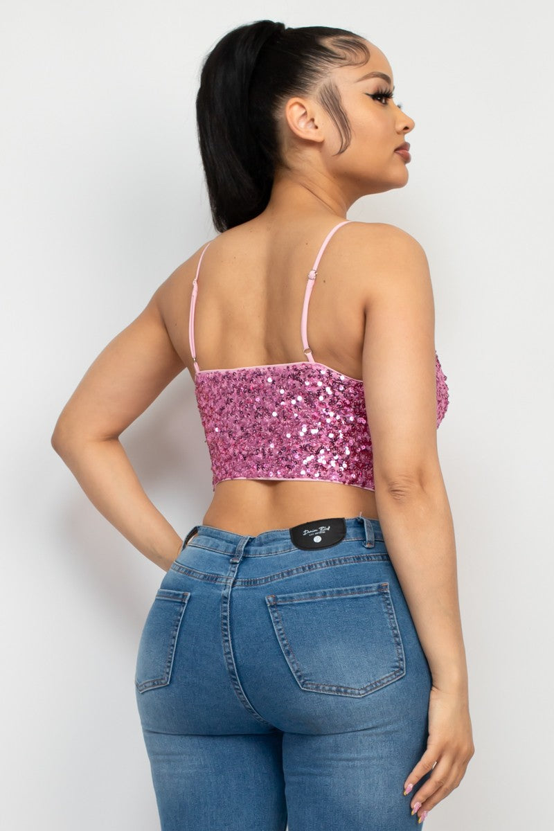 Talia Sequin Bralette Top