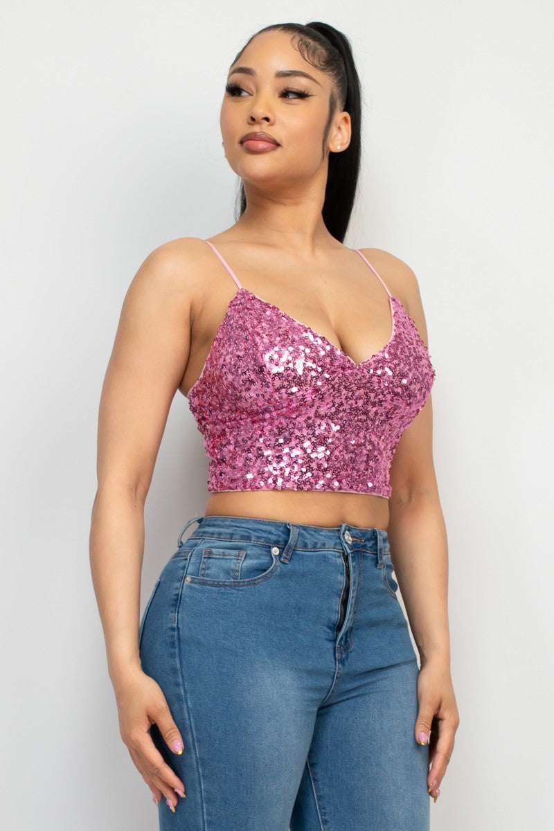 Talia Sequin Bralette Top