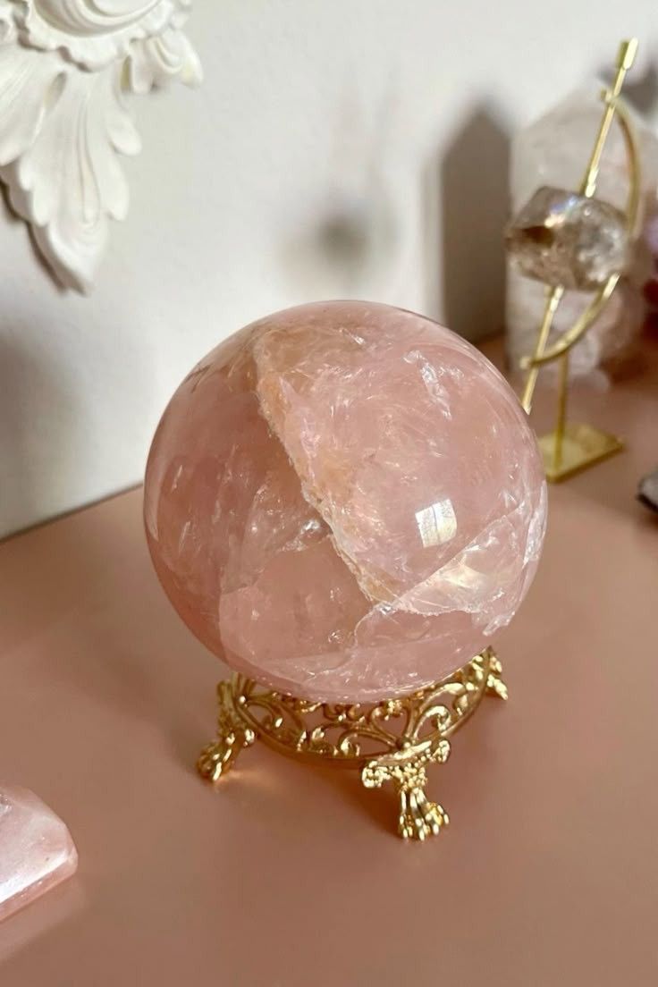 Peach Moonstone Sphere Crystal