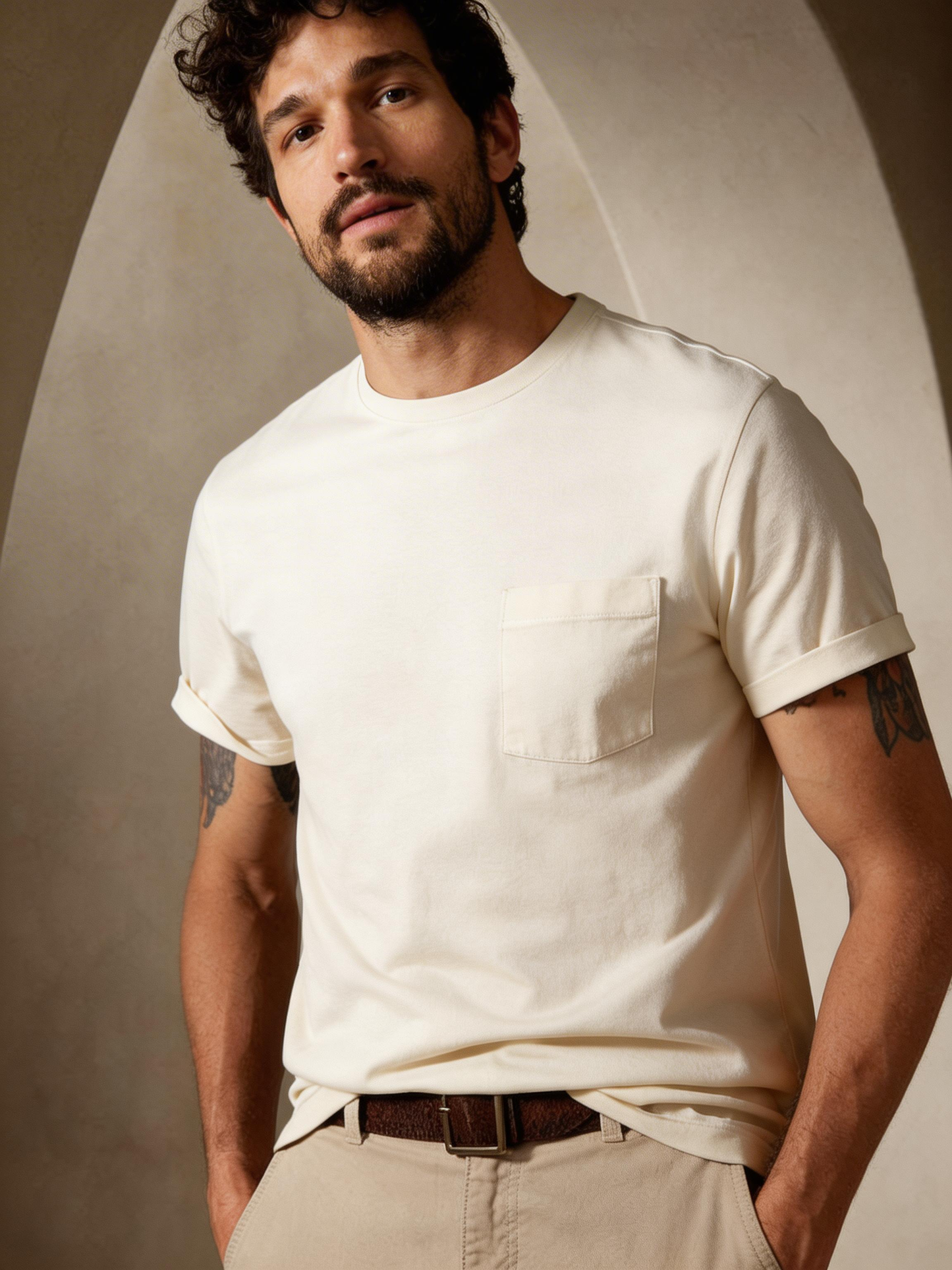 Pocket Crew Neck Tee