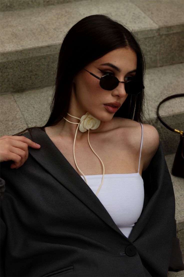 Fabric Rose Choker