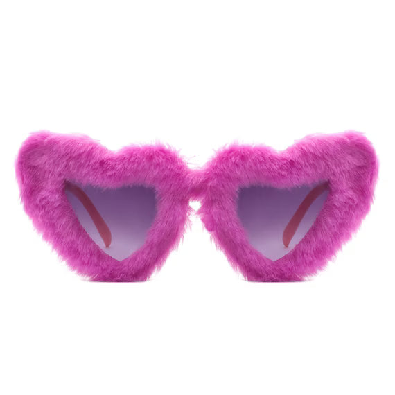 Fuzzy Feels Fur Heart Sunnies