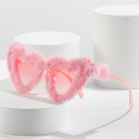 Fuzzy Feels Fur Heart Sunnies