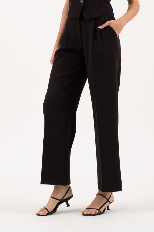 High Waist Pleated Wide Leg Pants