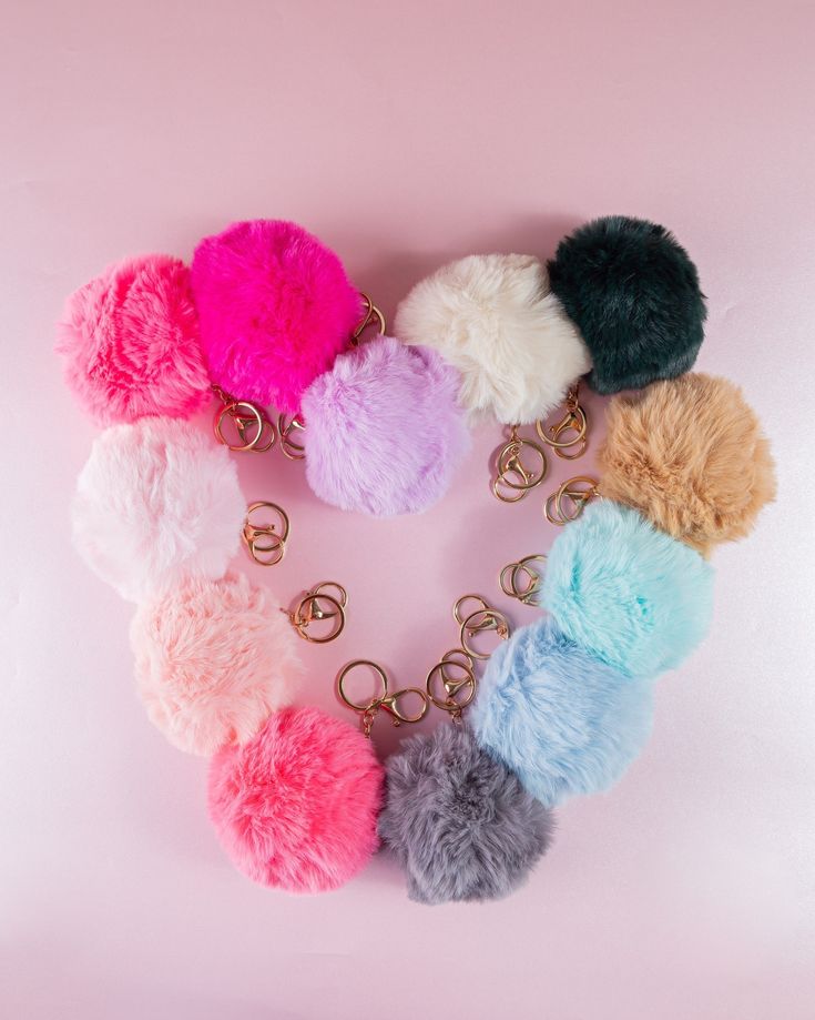 Pom Pom Keychains