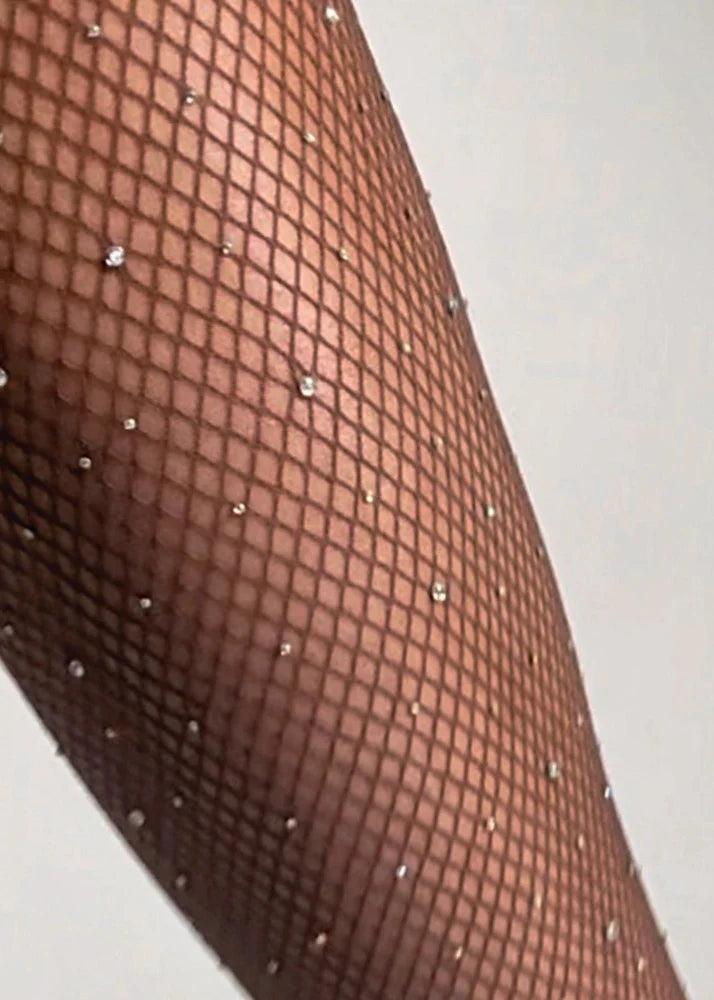 Rhinestone Fishnet Tights