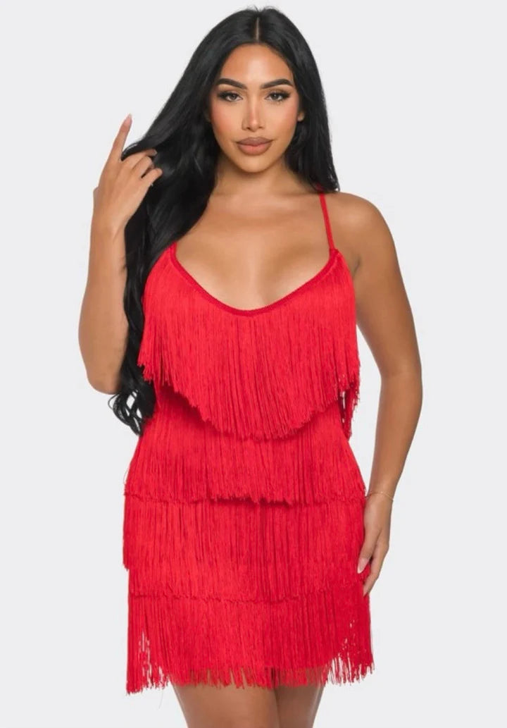 Sasha Fringe Mini Dress