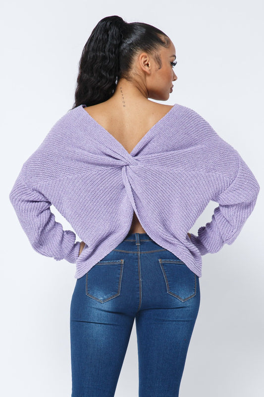 Twist Back Cozy Sweater